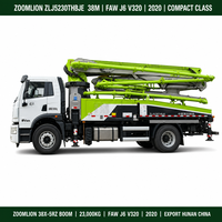 Pompe à béton montée sur camion FAW J6 Zoomlion 38m d'occasion, modèle 2020, comme neuve, exportation de pompe à béton montée sur camion FAW Zoomlion 38m d'occasion