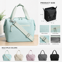 Sac isotherme souple avec fermeture éclair, grande capacité, sac fourre-tout pour le déjeuner, sac de rangement thermique pour aliments, sac de pique-nique de voyage