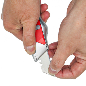 Dao Làm Việc Bằng Gỗ Lưỡi Cắt Giấy Dán Tường Có Thể Thu Gọn Dao Tiện Ích Hạng Nặng Bằng Hợp Kim Kẽm Với 5 Lưỡi Tải Tự Động - Product Image 5