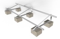 Système de support inclinable pour panneaux solaires en acier inoxydable et aluminium, pour installation sur toit plat, garantie 12 ans