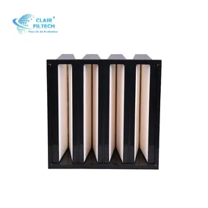 Chinese Supplier Filtration Equipment Hepa Filter Filter Paint V Bank Type Air Filter 4V