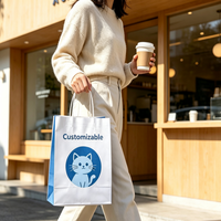 Sacs shopping en papier kraft personnalisés avec logo, blancs et marron, à poignées torsadées, robustes, pour cadeaux et vente au détail en gros