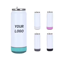 Gobelets isothermes personnalisés en acier inoxydable pour voyage en extérieur, 20 oz, avec haut-parleur Bluetooth, parfaits pour la sublimation