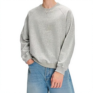 เสื้อสเวตเชิ้ตผู้ชายผ้าฝ้าย 100% ขายส่ง ปักโลโก้ได้ พรีเมียม คุณภาพดี แบบสวม คอวี ลำลอง - Product Image 6