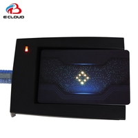 Carte d'accès intelligente RFID LED personnalisée avec puce IC, carte-clé d'hôtel, carte PVC NFC professionnelle avec lumière LED, étanche