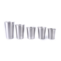 Gobelets en acier inoxydable de 500 ml, durables, incassables, empilables, pour le camping, la maison, le bar, la cuisine, l'eau