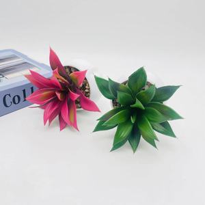 Plantes succulentes artificielles Paulon en pot de 12 cm, pot blanc, vert, rose, orange, décoration intérieure, ornement de bureau à domicile - Product Image 4