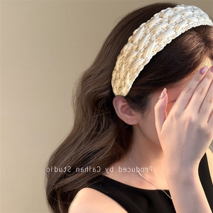 Diadema tejida Miss YAOYU <span class=keywords><strong>Fula</strong></span> ~ Estilo francés, para realzar el volumen del cráneo, color liso, suave y sencilla, para el cabello, ideal para viajes - Product Image 4