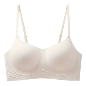 Sans couture couleur unie brillant russe petite poitrine Push-Up améliorant bretelles ajustées respirant sans fil soutien-gorge femmes une pièce haute - Product Image 5