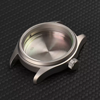 Casing Jam Tangan 36mm untuk Mesin Quartz VH31, Kaca Safir, Penutup Paduan Titanium, Suku Cadang Jam Tangan
