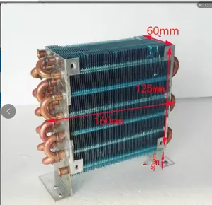 Tubo de cobre de barbatana azul pequeno condensador para equipamentos de refrigeração