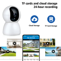 Caméra IP Wifi de surveillance vidéo couleur intérieure 1080P pour la maison et les entreprises, idéale pour surveiller les bébés
