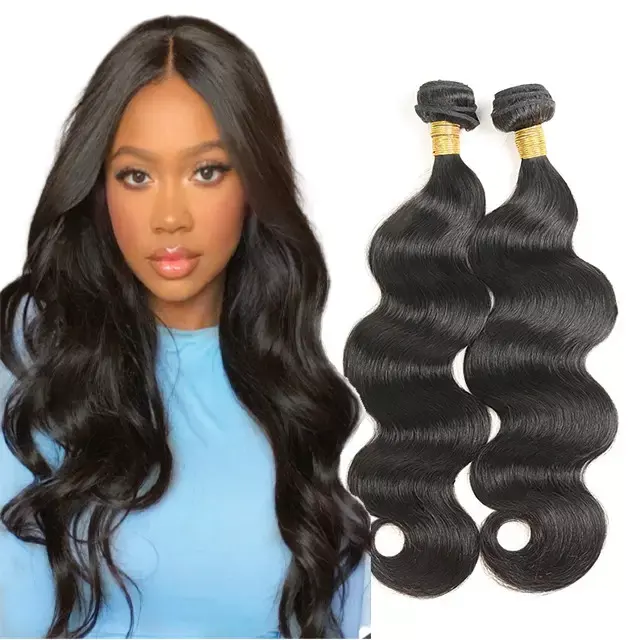Wholesale double drawn 40 50 inch body wave bundles best 100% virgin brazilian human hair extensions vendors