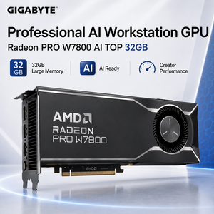 Tarjeta Gráfica Radeon PRO W7800 AI TOP de 32 GB GDDR6 para Estación de Trabajo, Videojuegos, 512 Bits, 4xDP DisplayPort para PC, Chipset AMD - Product Image 4