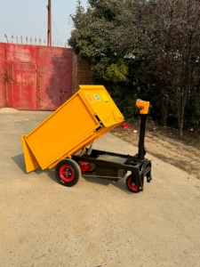 Mini-dumper électrique orange 0,33 mètre cube, design compact, utilisation sur chantier - Product Image 6