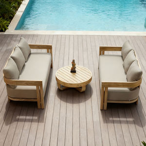 Conjunto de Sofás de Madera para Jardín, Patio o Terraza, de Teca, Estilo Contemporáneo, de Alta Gama, para Villas y Hoteles en Guangdong - Product Image 3