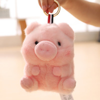 Porte-clés en peluche Kawaii (porc, panda, hamster, lapin, poussin) – Jouets en peluche, breloques pour sac à dos