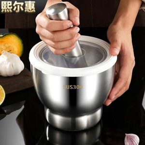 Xierhui Garlic Crusher SUS304 Manual Spice Grinder Kitchen Tool - Product Image 1