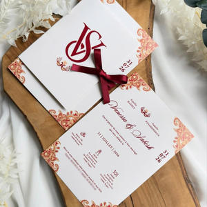 Invitaciones <span class=keywords><strong>de</strong></span> Boda <span class=keywords><strong>de</strong></span> Lujo al Por Mayor, Impresión a Todo Color para Distribuidores Internacionales - Product Image 1