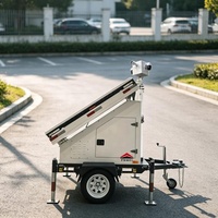 Nouvelle Arrivée : Remorque de Surveillance Solaire avec 3 Panneaux Solaires de 400W pour la Surveillance des Aéroports