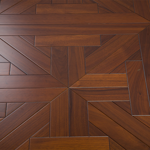 Parquet en bois de noyer AVANTIMORA, surface 3D, E0 E1, silencieux, CE, finition mate, grade AB, 14 mm, 18 mm, multicouche, T&G, pour hôtel de luxe - Product Image 2