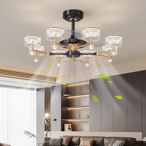 โคมไฟพัดลมเพดานสไตล์อิตาเลียนหรูหราทันสมัย รุ่นใหม่ปี 2025 ระดับไฮเอนด์ - เหมาะสำหรับห้องรับประทานอาหารและห้องนอน - Product Image 2