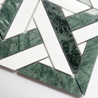 Carreaux de parquet en marbre vert naturel de luxe, polis, modernes, pour murs et sols intérieurs, épaisseur 7 mm, 300x300 mm, chambre à coucher, salon, hôtel
