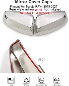 Coque de rétroviseur extérieur droit <span class=keywords><strong>RAV4</strong></span> 2019-2024 - Finition chromée luxueuse OLIVER - Montage sur pare-brise <span class=keywords><strong>hybride</strong></span> - Product Image 4