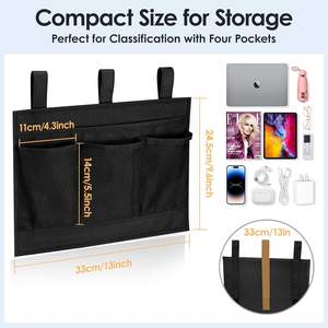 Collège dortoir organisateur de stockage <span class=keywords><strong>suspendu</strong></span> sac de rangement poche <span class=keywords><strong>chevet</strong></span> caddie pour lits d'hôpitaux superposés - Product Image 2