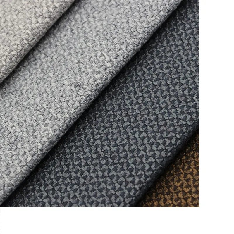 wholesale best selling heavy duty 100% polyester jacquard textured slub linen look theatre seat upholstery fabric in roll