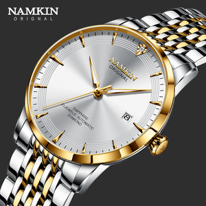 Reloj mecánico Miyota de acero inoxidable 316L NAMKIN, esfera de 40 mm, reloj automático con fecha para hombre, relojes de lujo para hombre. - Product Image 4