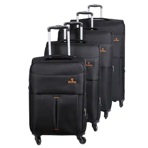 फैक्टरी मूल्य कॉम्बो रंग नरम नायलॉन सतह यात्रा विंटेज सामान ट्राली सेट सूटकेस