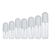 Bouteille en PET en forme de capsule pour lotion et crème, disponible en 30ml, 40ml, 50ml, 60ml, 70ml, 80ml, 100ml – Fabrication en stock