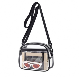 กระเป๋าสะพายข้างแบบใสสำหรับผู้หญิงได้รับการรับรองจากสนามกีฬาสำหรับเทศกาลกีฬาคอนเสิร์ตกระเป๋าถือแบบลำลองมีที่จับสองด้านสำหรับตกแต่ง - Product Image 1