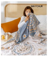 Couverture en gaze à quatre couches, rafraîchissante pour l'été, en pur coton, extra-épaisse, surdimensionnée, pour climatisation, lavable en machine, moderne