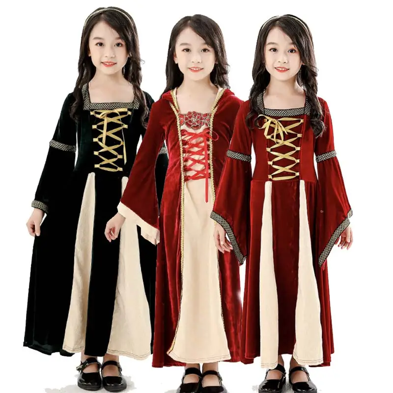 Renaissance Verkleedmeisjes Middeleeuwse Prinses Kostuum RKHC-006