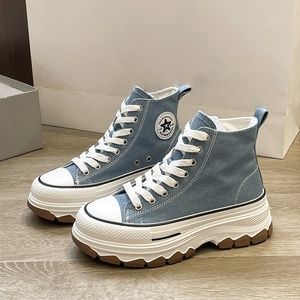 Zapatillas de Lona de Moda 2026 para Mujer, Estilo Casual con Plataforma Alta y Suela Gruesa para Estudiantes - Product Image 3