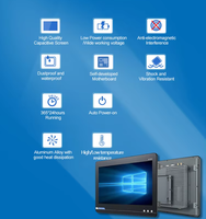 PC industriel tout-en-un, terminal de point de vente, écran LCD capacitif de 10,4, 15, 15,6, 21,5 pouces, IP65, Windows, Linux, tablettes embarquées résistantes