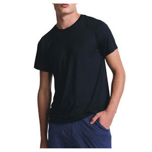 Camiseta de manga corta con cuello en V de Color sólido de primera calidad para hombre, 100% algodón, antiarrugas, transpirable, ecológica, para uso diario, Verano - Product Image 2