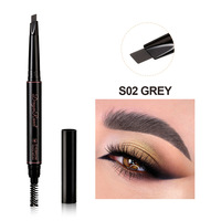 Crayon à sourcils double embout 2-en-1 fin micro Auburn waterproof, maquillage pour les yeux, vente en gros sous marque privée
