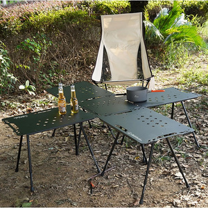 Torik Camping Tactical Outdoor Furniture Foldable Square Aviation Aluminum Alloy Extending <b>Table</b> Adapter Board - Product Image 2