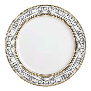 Nordic Gold-Embossed Bone China Disposable Dinnerware Set <b>Spoon</b>/Fork/Knife/Chopsticks Kit for Party Use Household Flat Plate - Product Image 6