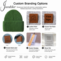 Jxwatcher Bonnet en laine tricoté doux et épais à double revers, avec logo personnalisé, unisexe, en cachemire, pour l'hiver, Gorros De Invierno