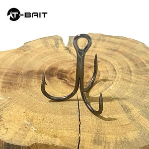 3X 50 unids/bolsa pesca anzuelos japoneses anzuelos triples de acero pesca en el mar agua salada tres anzuelos con púas negro - Product Image 3