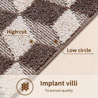 Tapis de porte d'intérieur géométrique Tapis d'entrée à profil bas Absorbant Lavable en machine Tapis de porte imprimés sur mesure