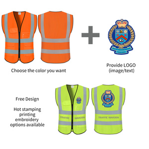 Hi VIS phản quang an toàn Áo ghi lê cho nam giới phụ nữ khả năng hiển thị cao với túi Tricot vải an toàn xây dựng trang phục Neon vest - Product Image 2