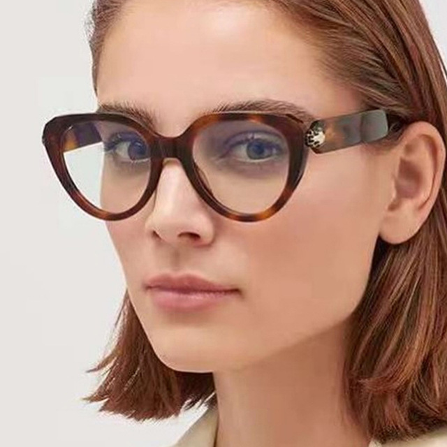 Fashion Women Cheap Optical Frames Anti Blue Ray Plastic cat Eye Thick Qingqing Wholesale