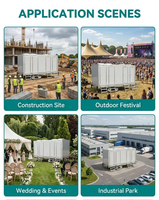 Toilettes mobiles de luxe personnalisées, conteneur portable pour extérieur public, remorque mobile de luxe