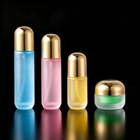 Ensemble de flacons en verre couleur chair pour diffuseur à bâtonnets, surface transparente, logo personnalisable imprimé, emballage cosmétique pour soins de la peau