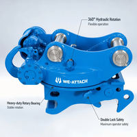 Attache rapide hydraulique inclinable We-Attach WQC06R pour excavatrice de 10 à 16 tonnes avec rotateur